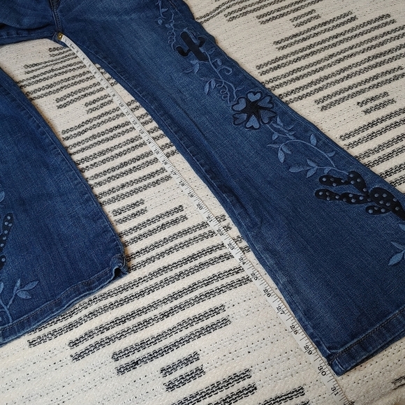 STETSON Embroidered Cactus Bootcut Jeans Size 6 - Picture 15 of 15